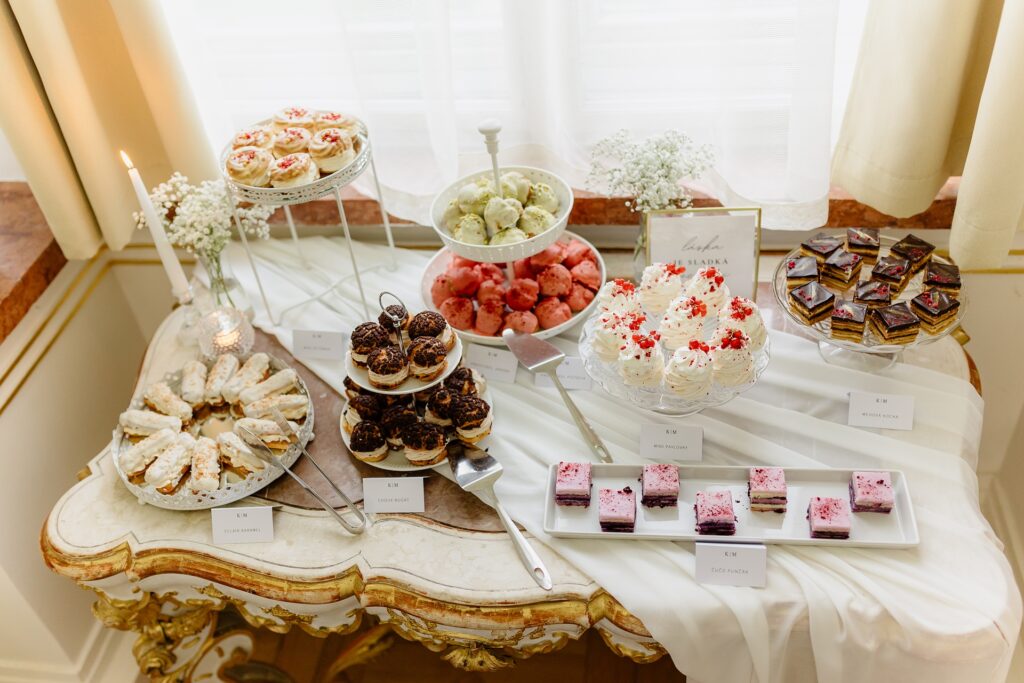 Zámok Topoľčianky, candy bar, svadba